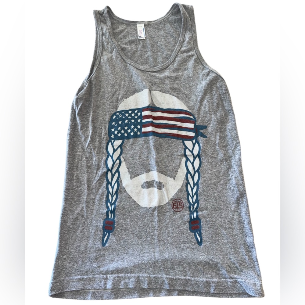 Willie Nelson American Apparel Gray Tank Top XS